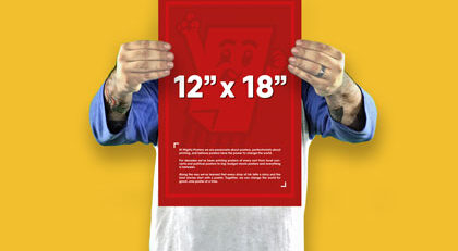 12x18 Custom Poster Printing Holding Mockup