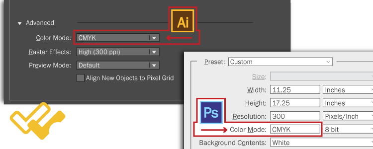Poster printing color settings for Adobe suite