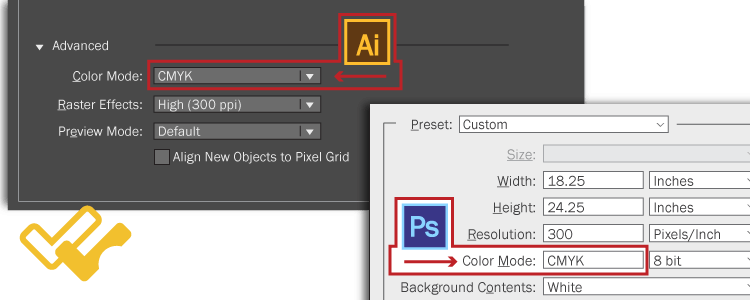 Poster printing color settings for Adobe suite